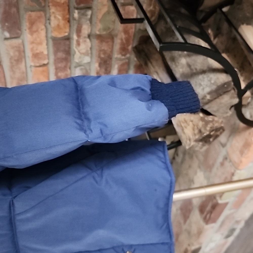Vintage Eddie Bauer Goose Down Made in USA Quilted Puffer Jacket Blue Sz M TALL - Picture 11 of 17
